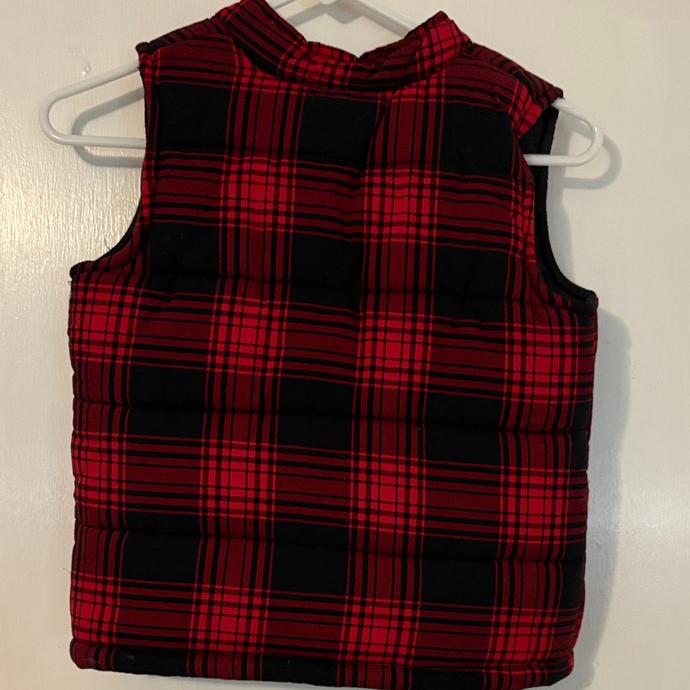 Cartier Red and Black Plaid Vest - Picture 3 of 3